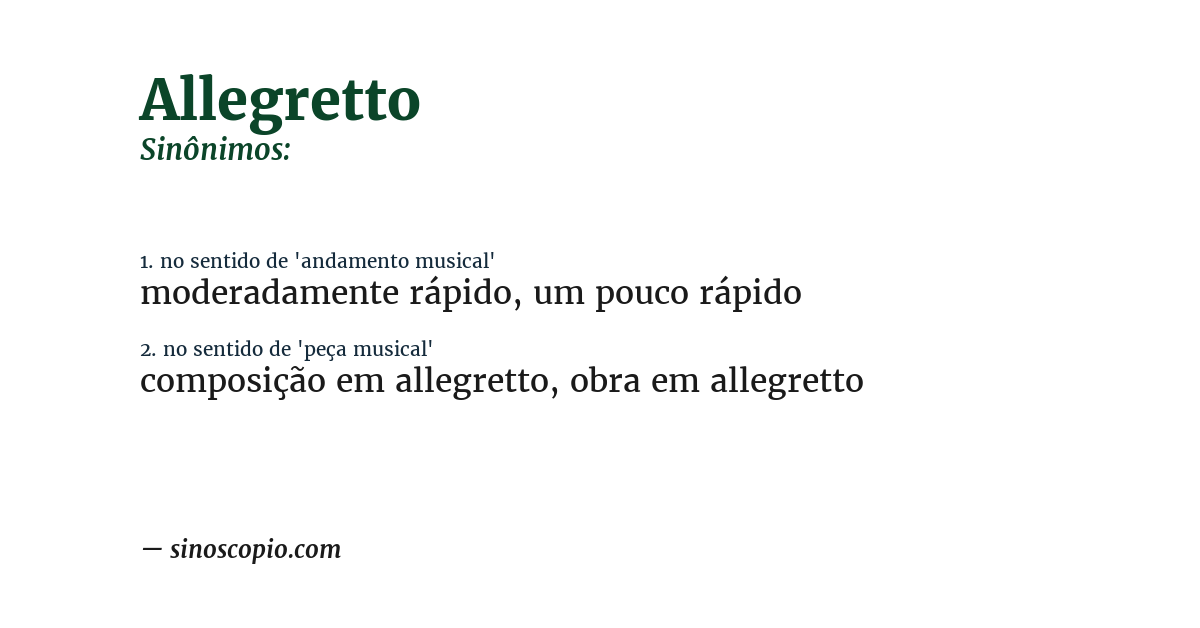 Sinônimo de allegretto