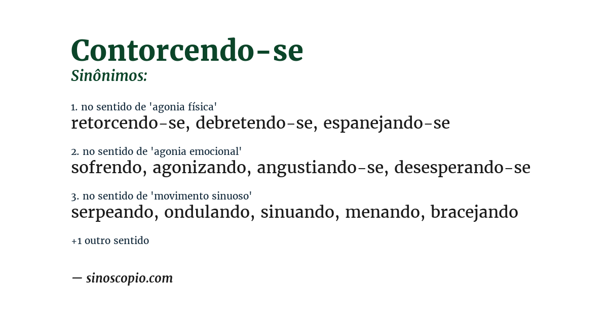 Sinônimo de contorcendo-se