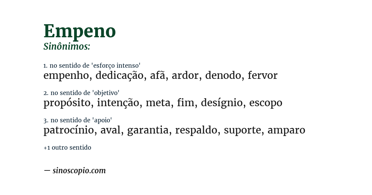 Sinônimo de empeno