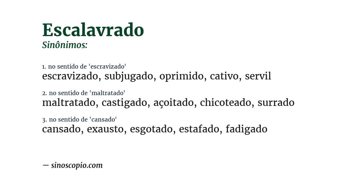 Sinônimo de escalavrado