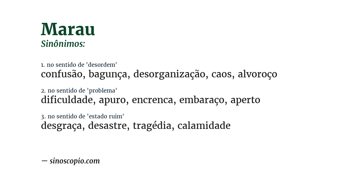 Sinônimo de marau