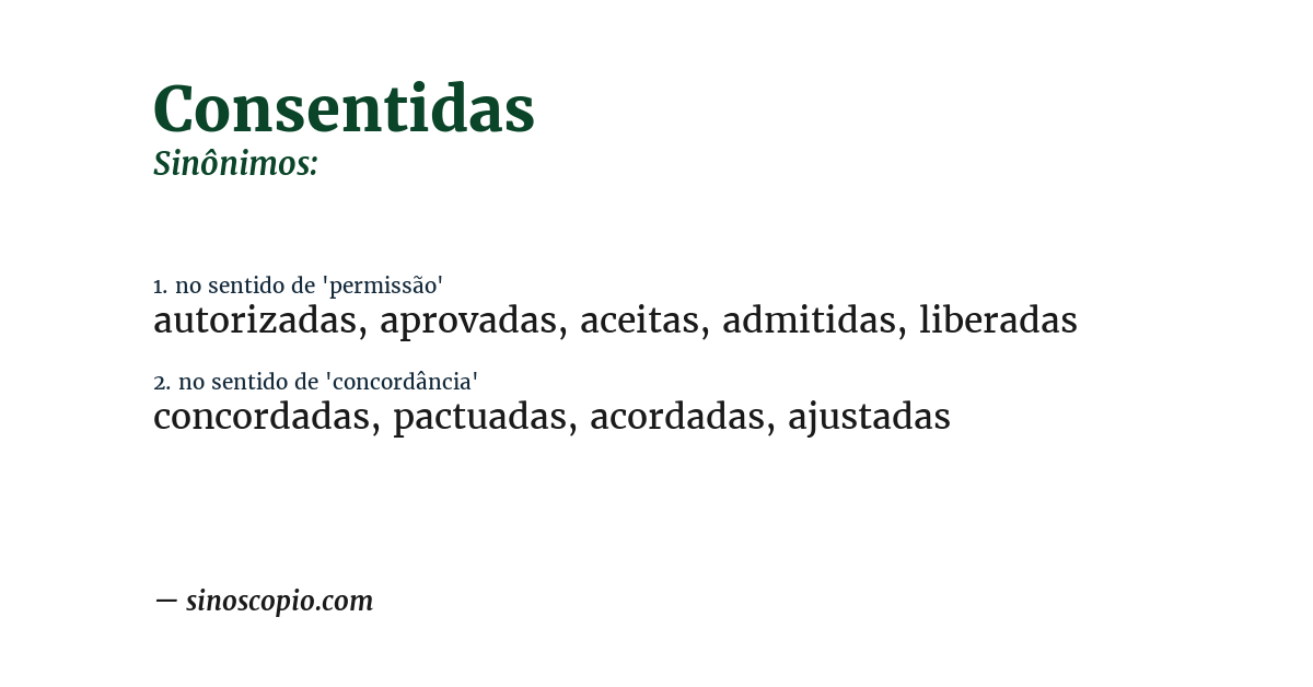 Sinônimo de consentidas