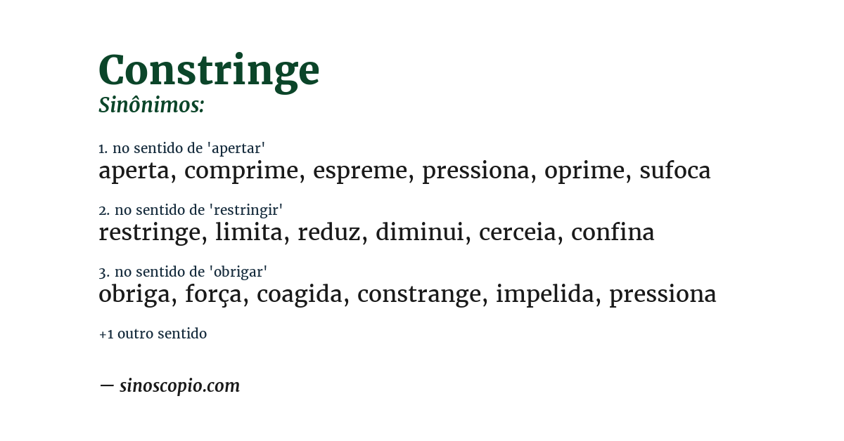 Sinônimo de constringe