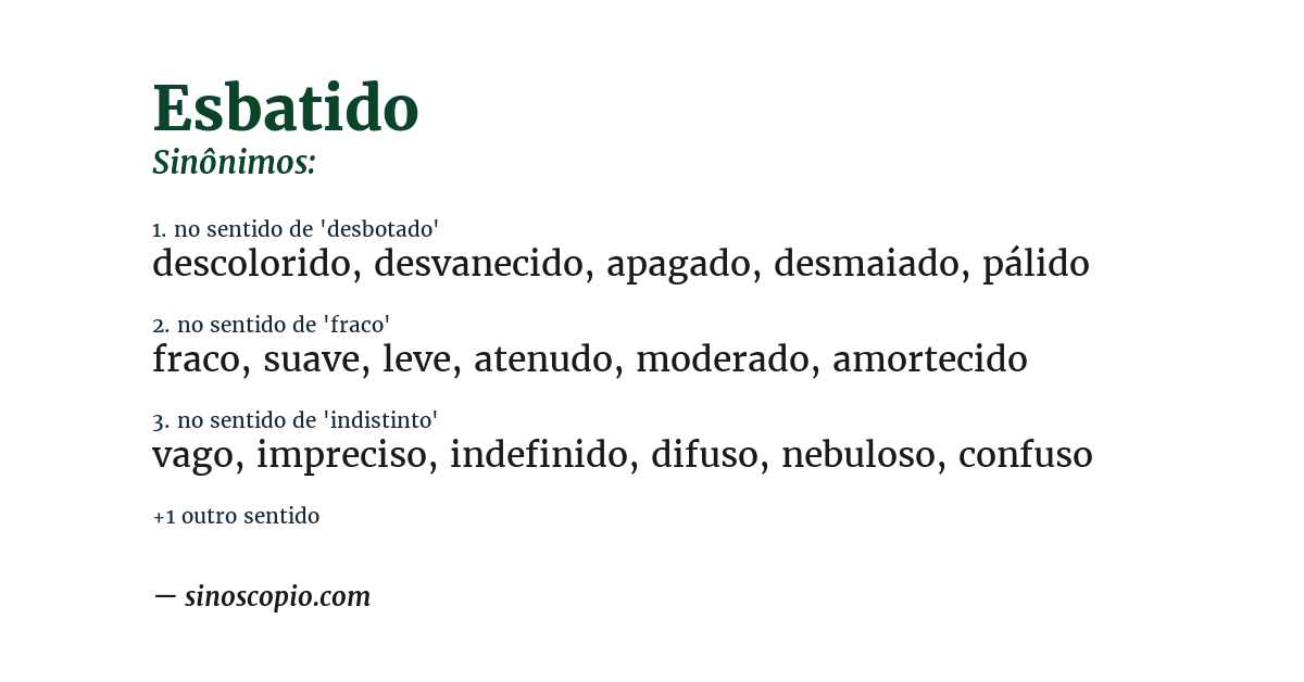 Sinônimo de esbatido