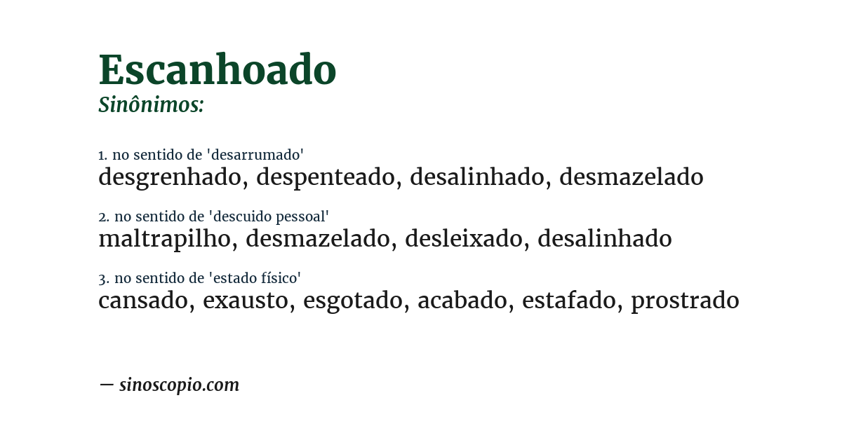 Sinônimo de escanhoado