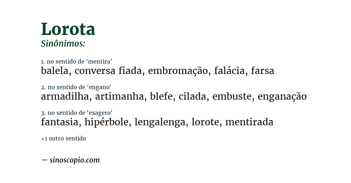 Sinônimo de lorota