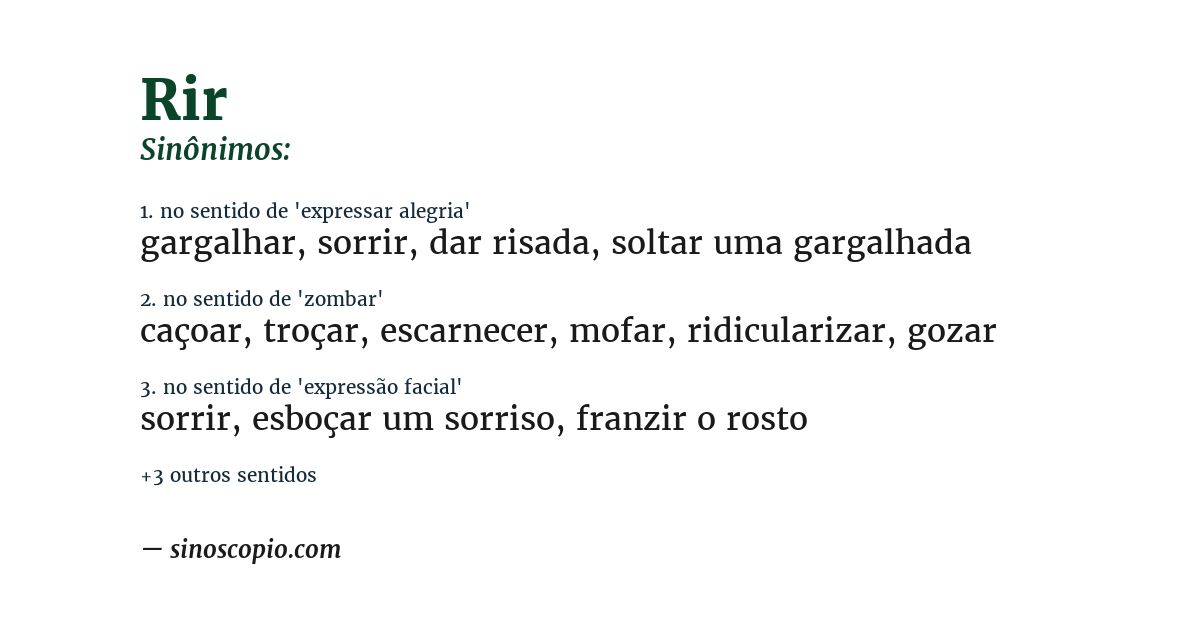 Sinônimo de rir