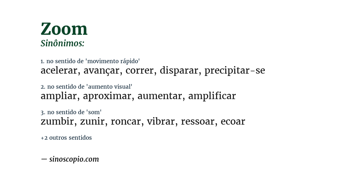 Sinônimo de zoom