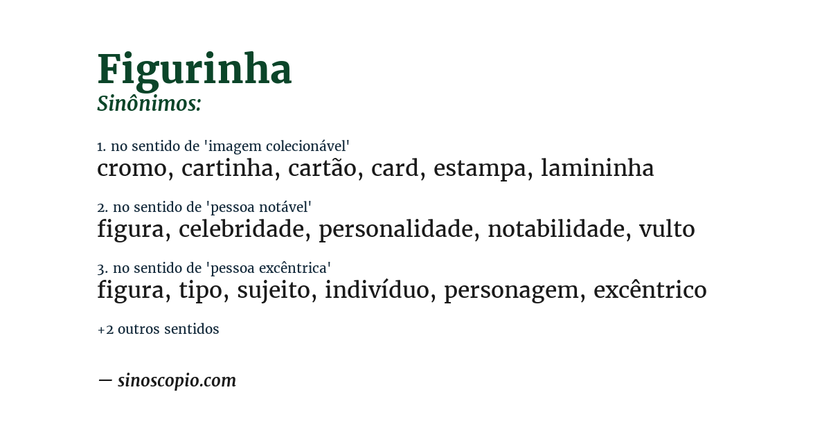 Sinônimo de figurinha