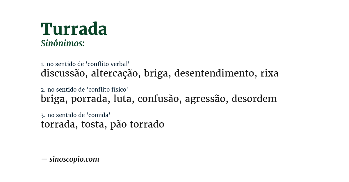 Sinônimo de turrada