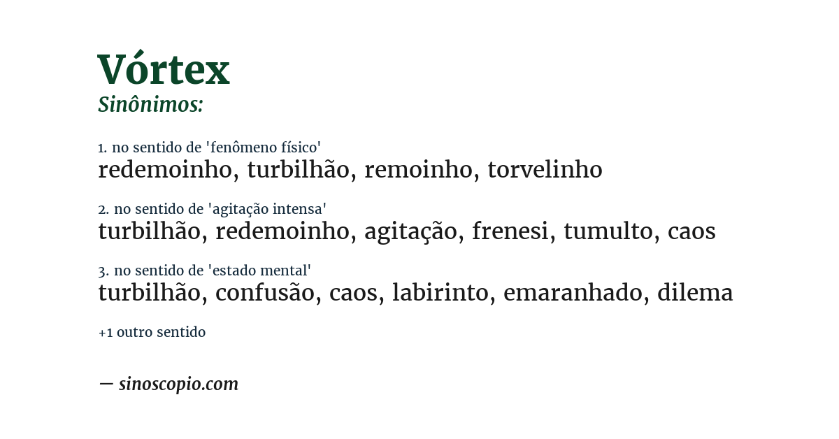 Sinônimo de vórtex