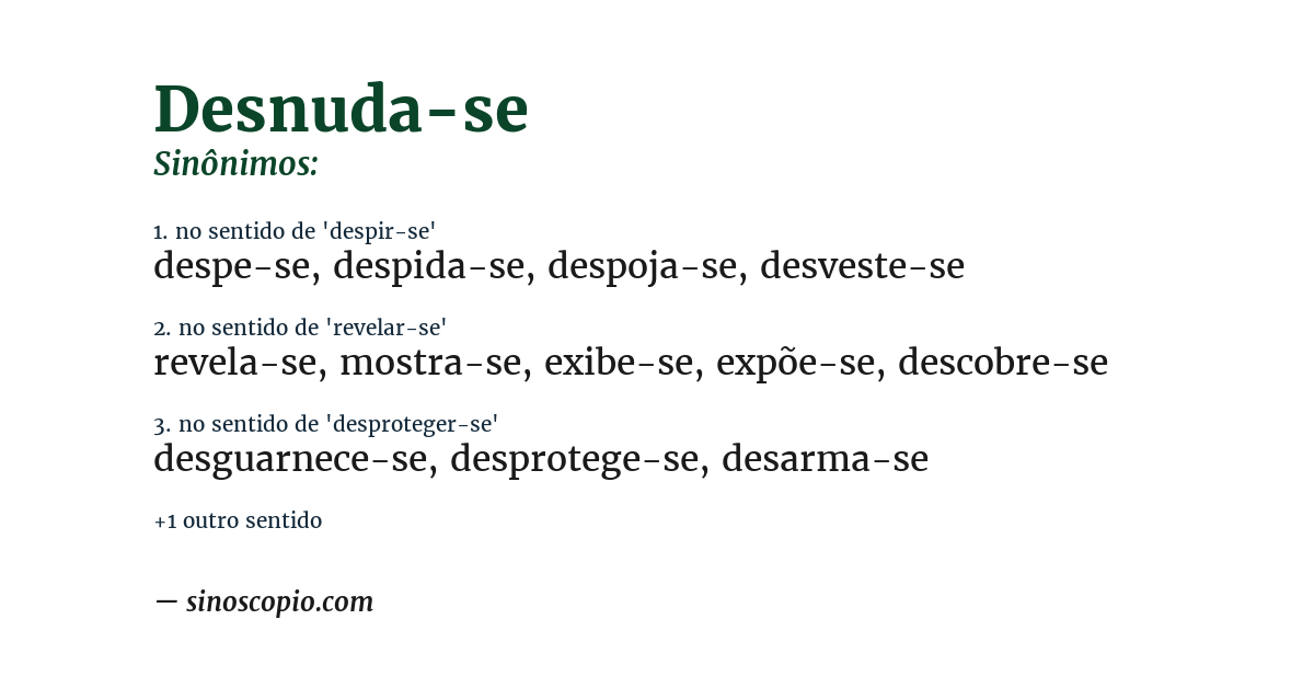 Sinônimo de desnuda-se