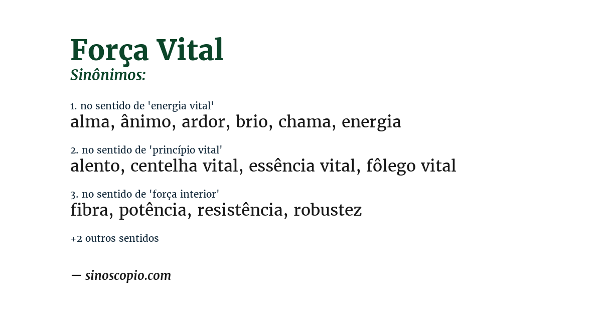Sinônimo de força vital
