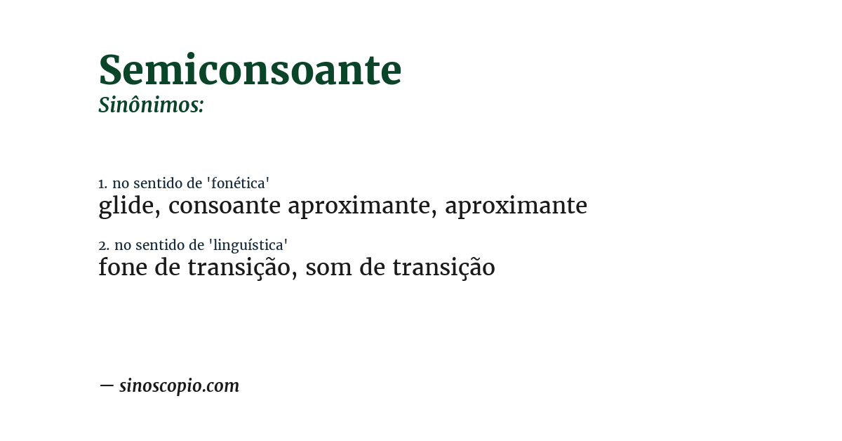 Sinônimo de semiconsoante
