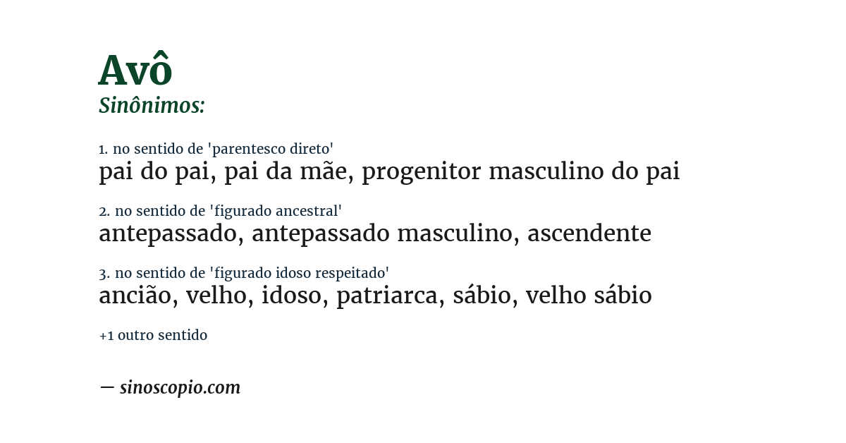 Sinônimo de avô