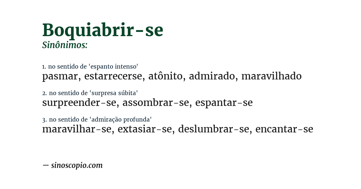 Sinônimo de boquiabrir-se
