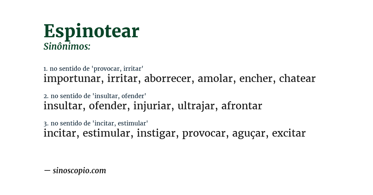 Sinônimo de espinotear