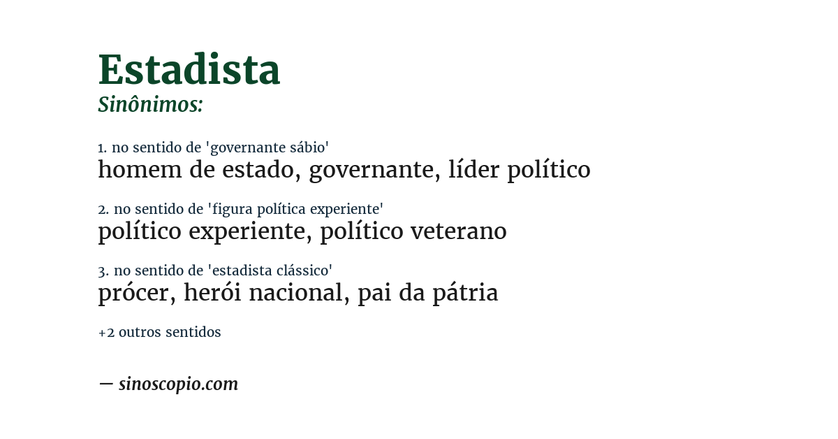 Sinônimo de estadista