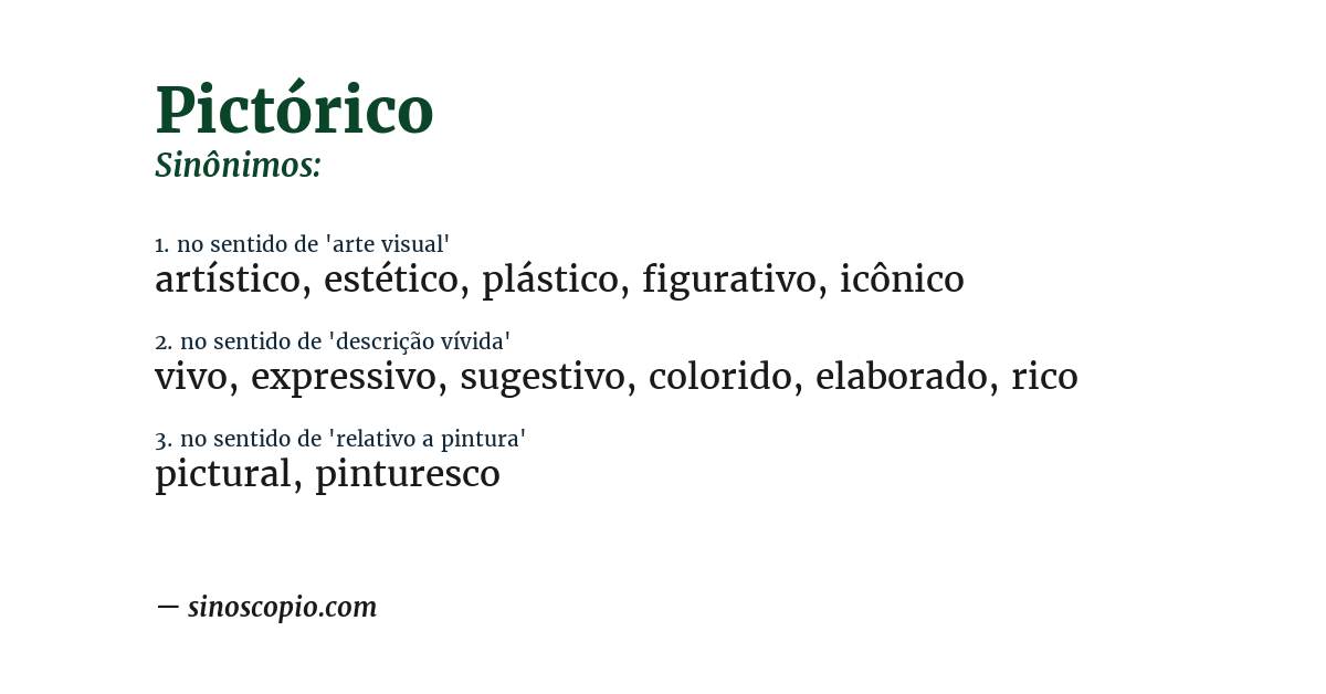 Sinônimo de pictórico