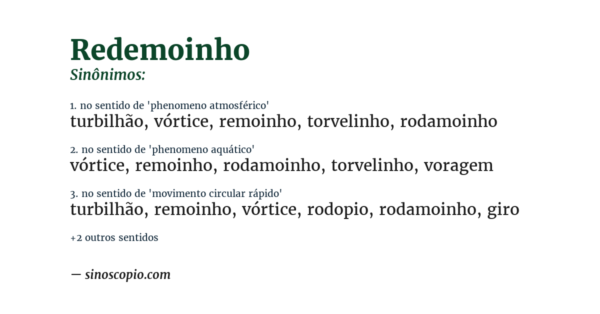 Sinônimo de redemoinho
