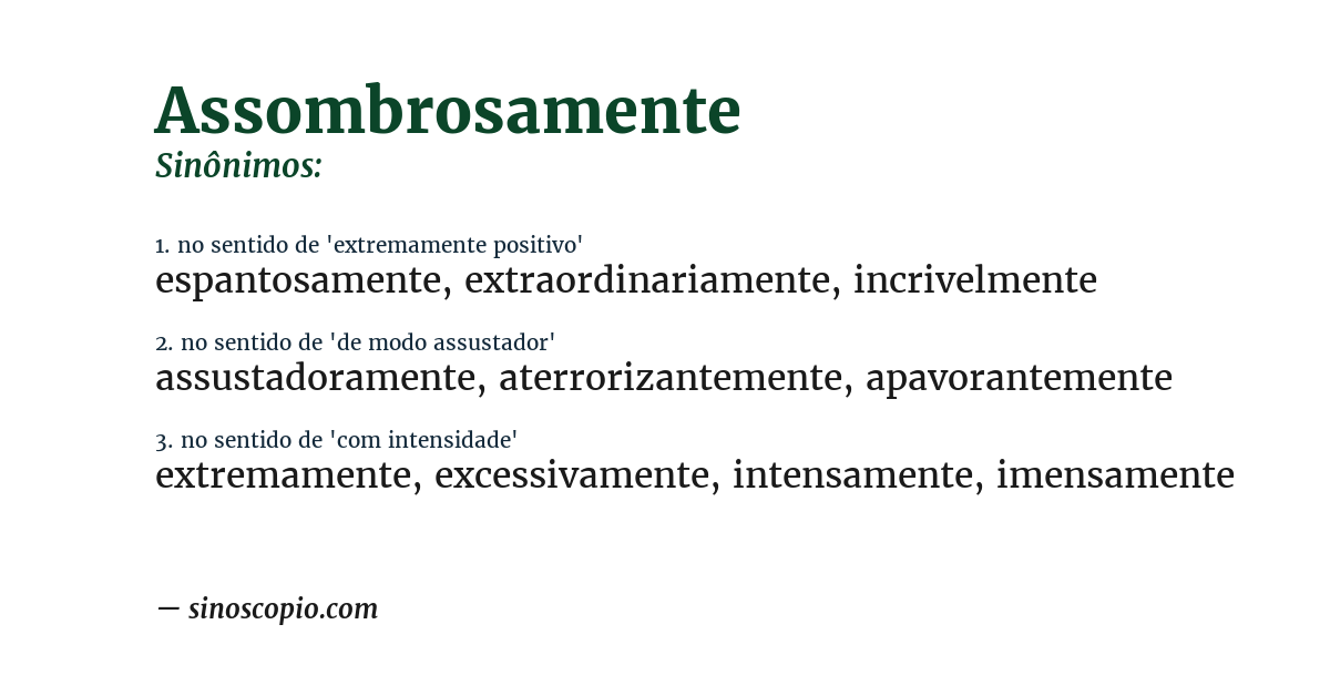 Sinônimo de assombrosamente
