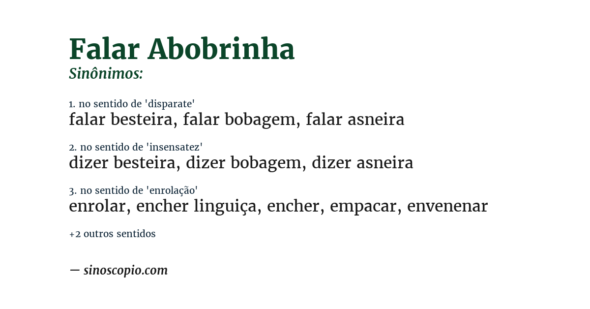 Sinônimo de falar abobrinha