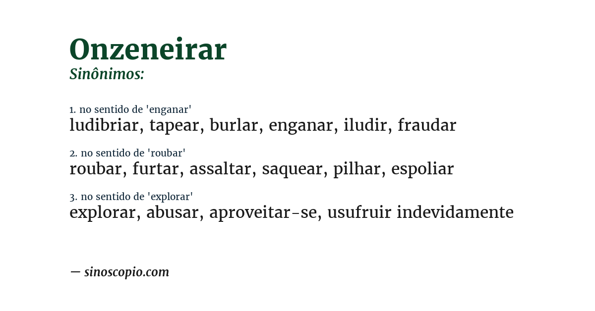 Sinônimo de onzeneirar