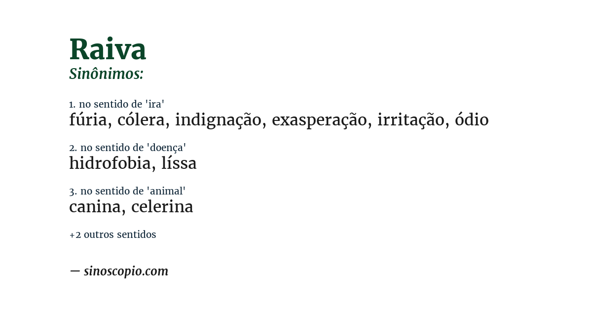 Sinônimo de raiva