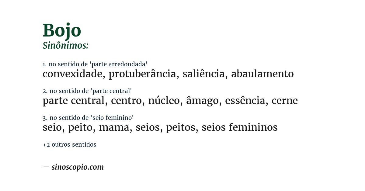 Sinônimo de bojo