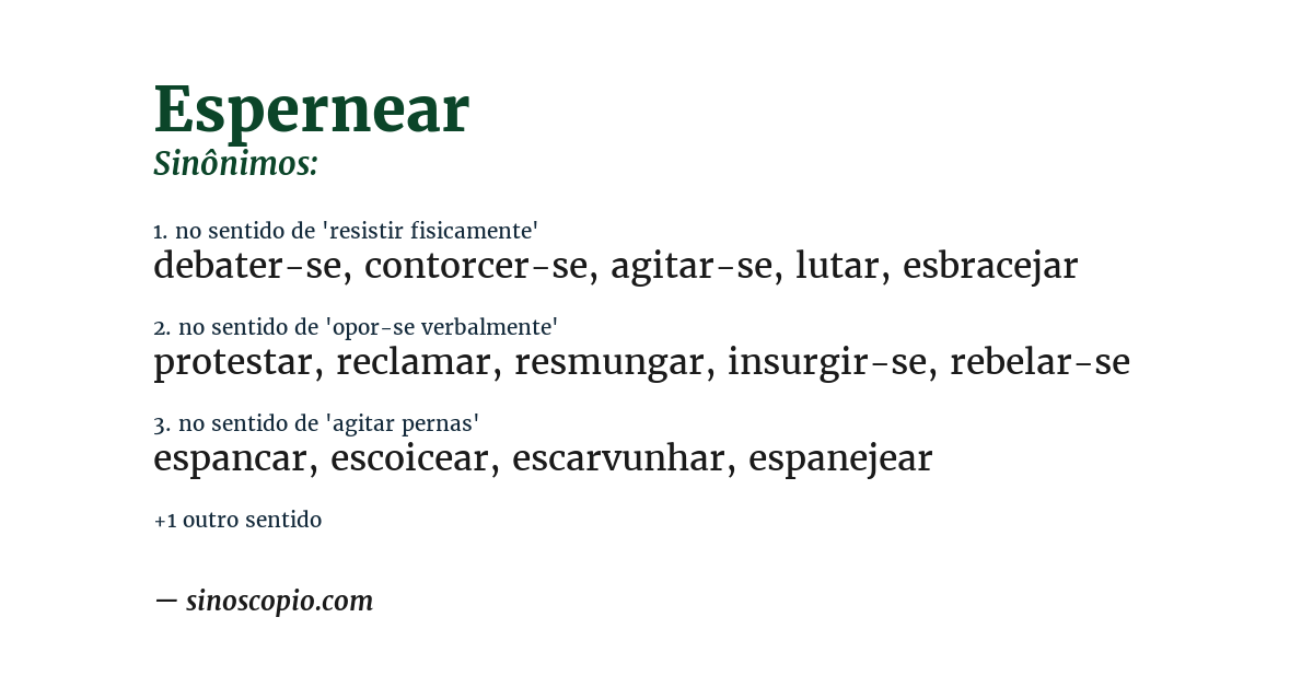 Sinônimo de espernear