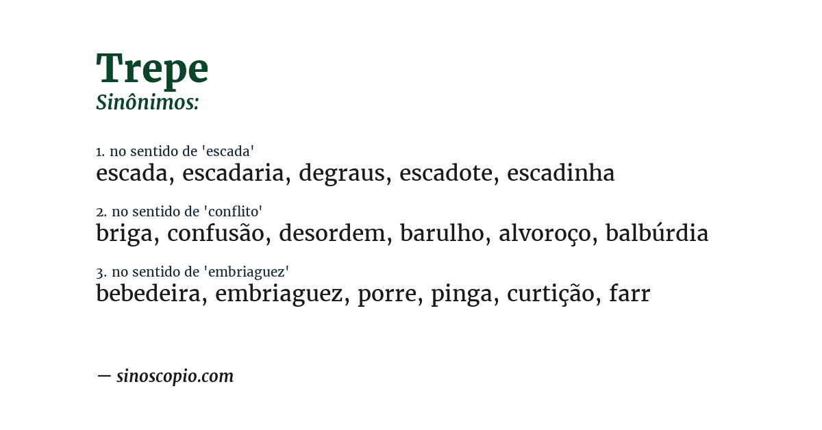 Sinônimo de trepe