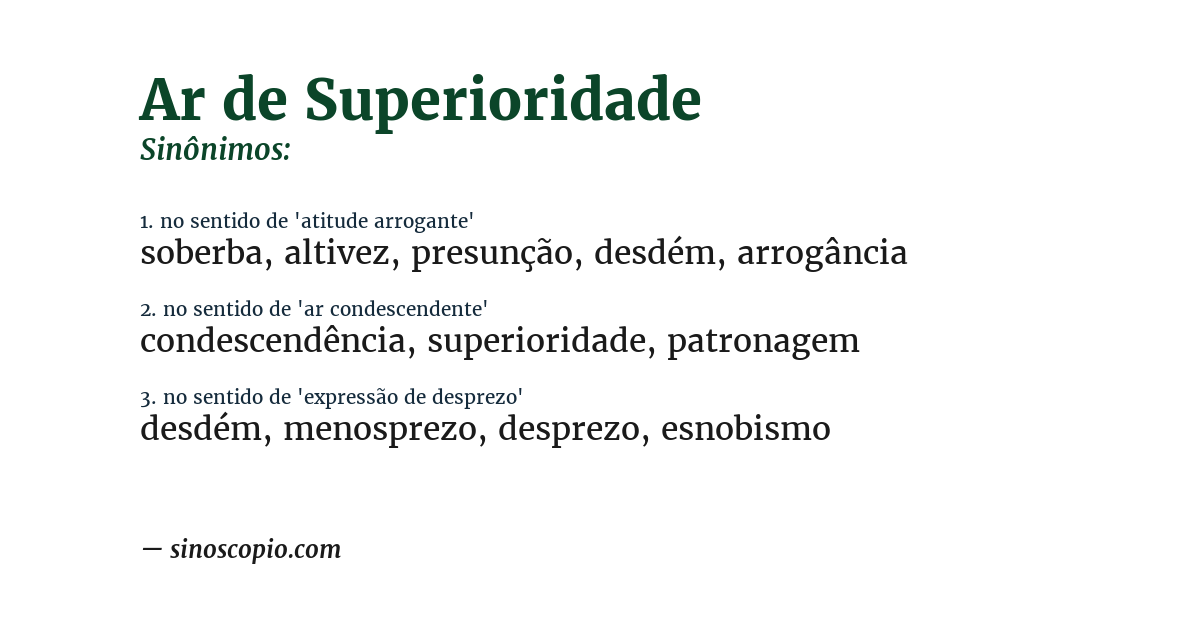 Sinônimo de ar de superioridade