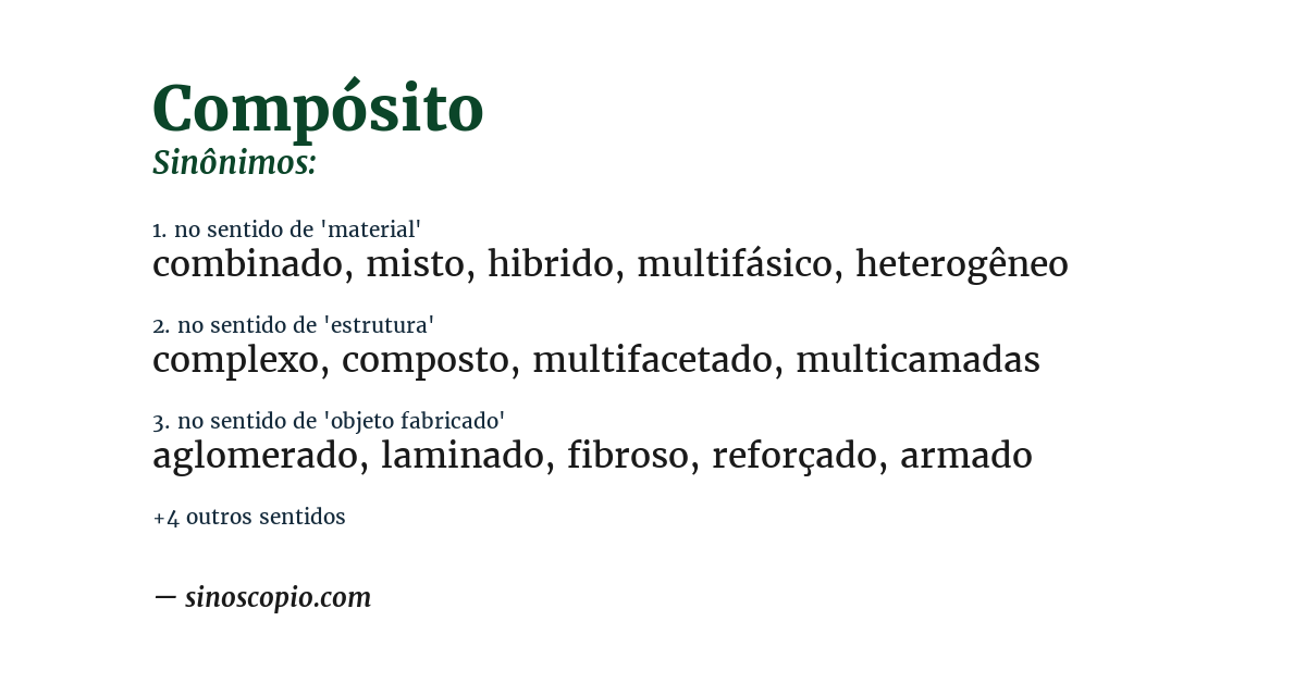 Sinônimo de compósito