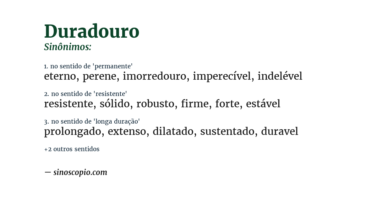 Sinônimo de duradouro