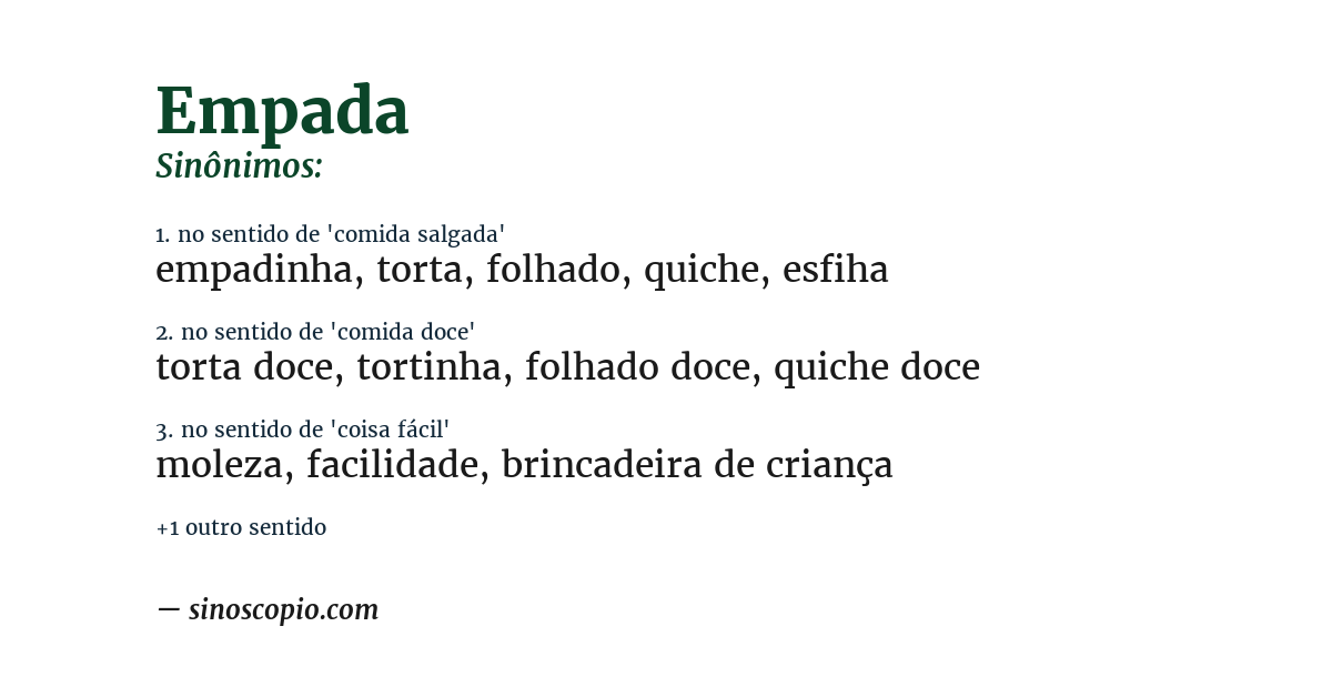 Sinônimo de empada
