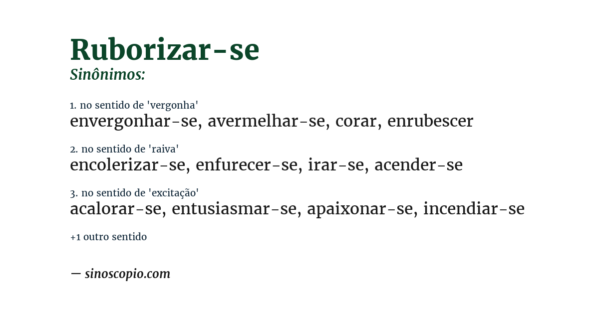 Sinônimo de ruborizar-se