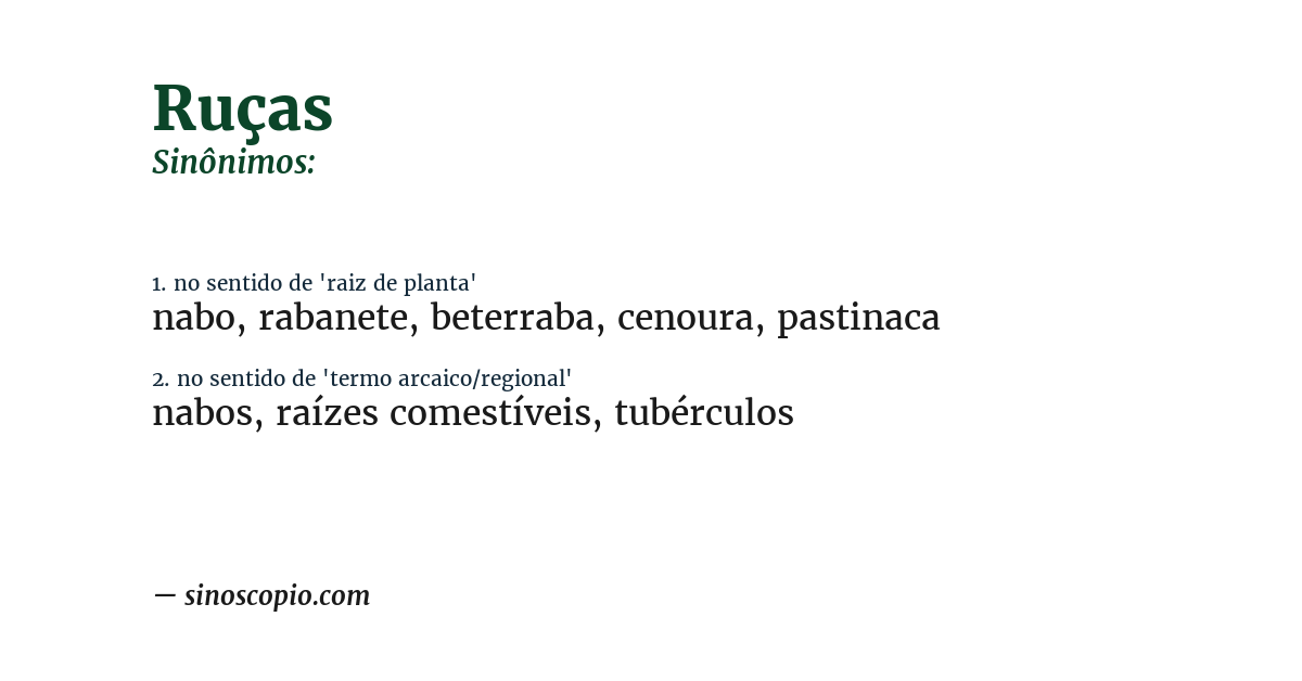 Sinônimo de ruças