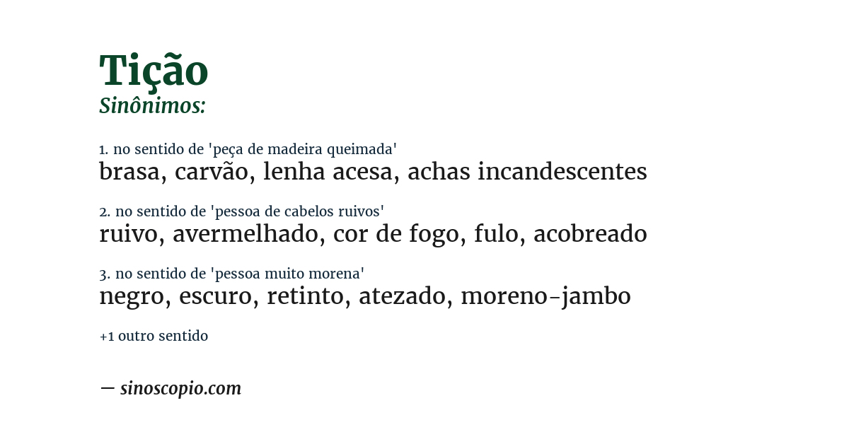 Sinônimo de tição