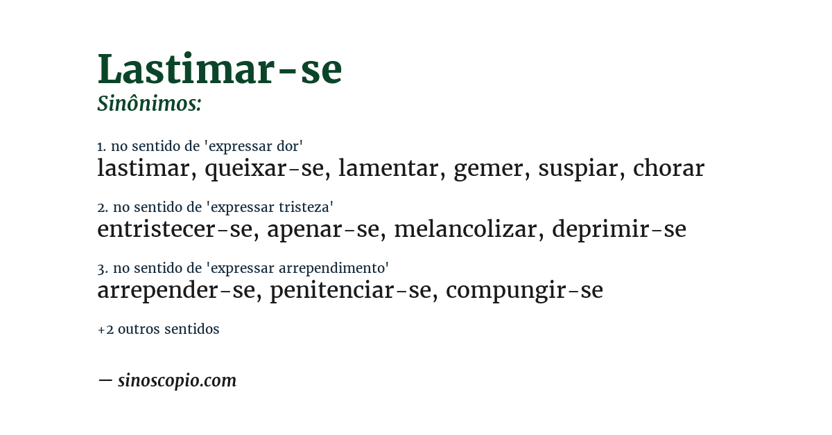 Sinônimo de lastimar-se