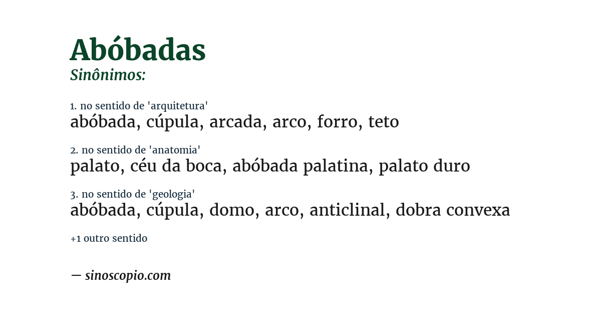 Sinônimo de abóbadas