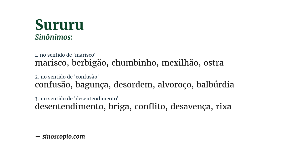 Sinônimo de sururu