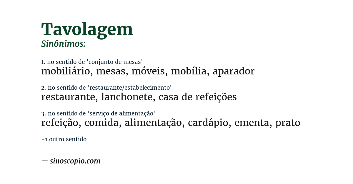 Sinônimo de tavolagem