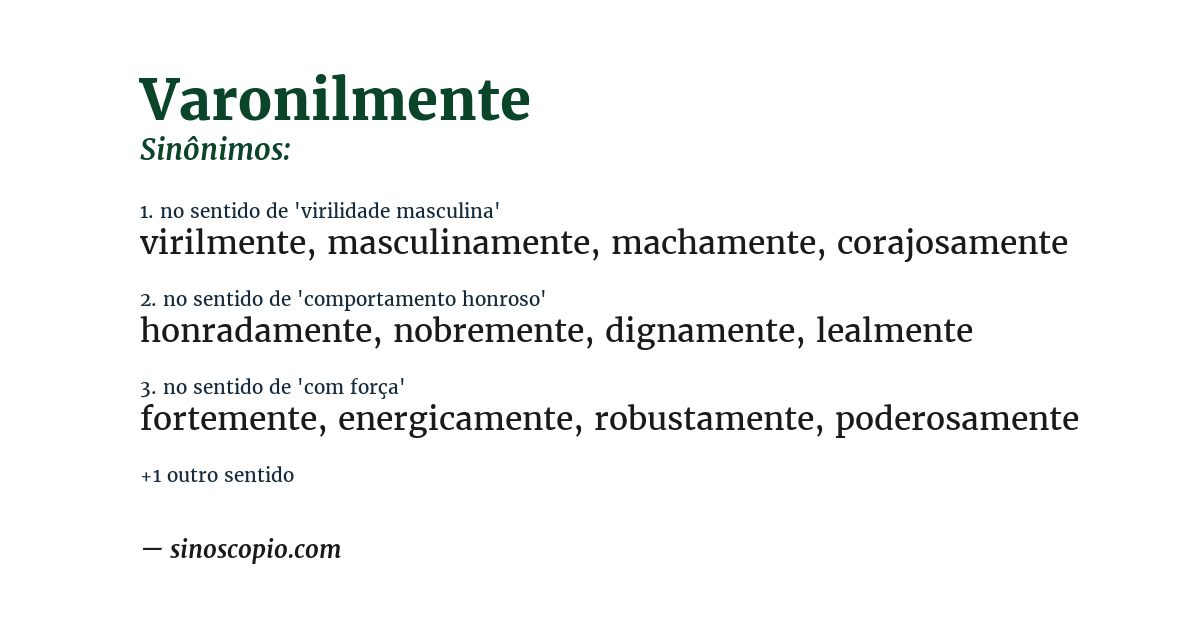 Sinônimo de varonilmente