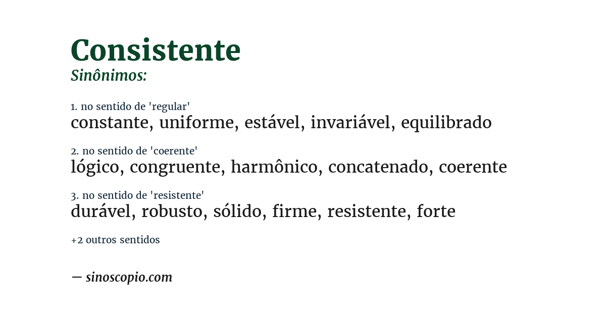 Sinônimo de consistente