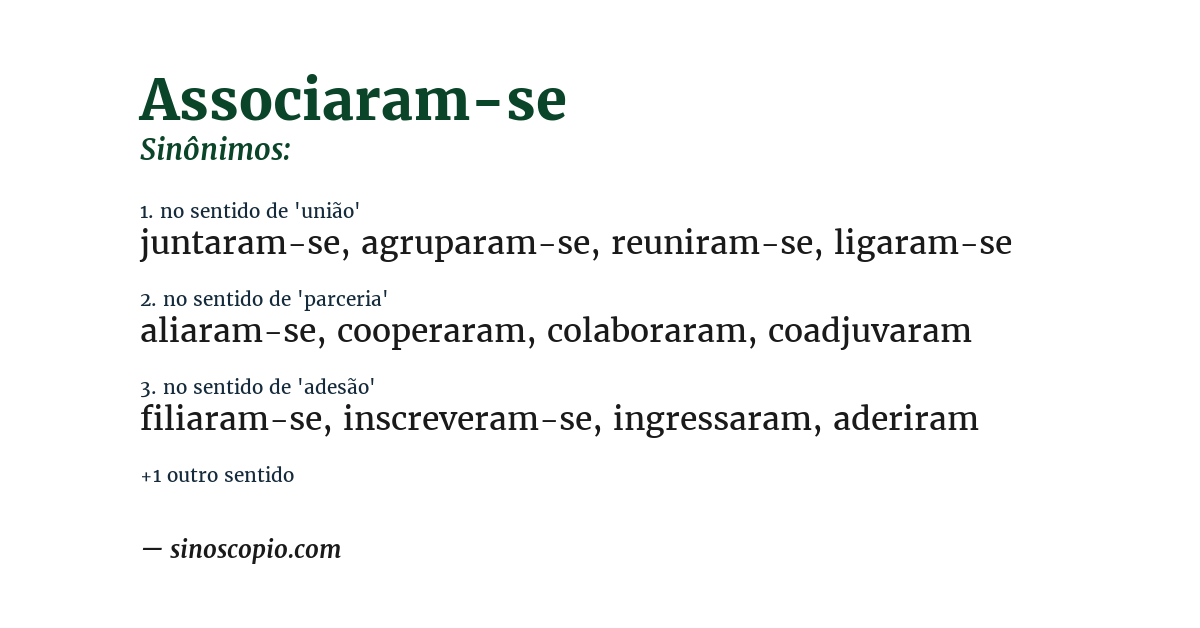 Sinônimo de associaram-se
