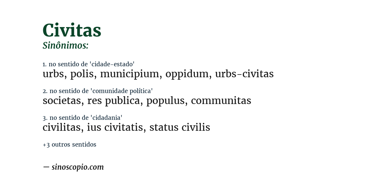 Sinônimo de civitas
