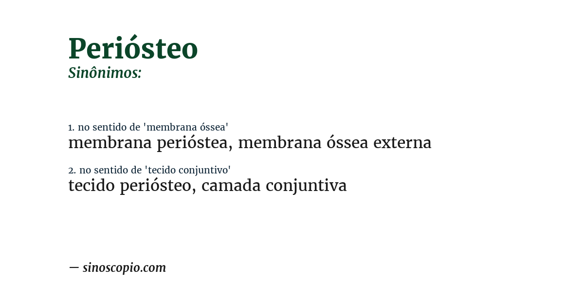 Sinônimo de periósteo