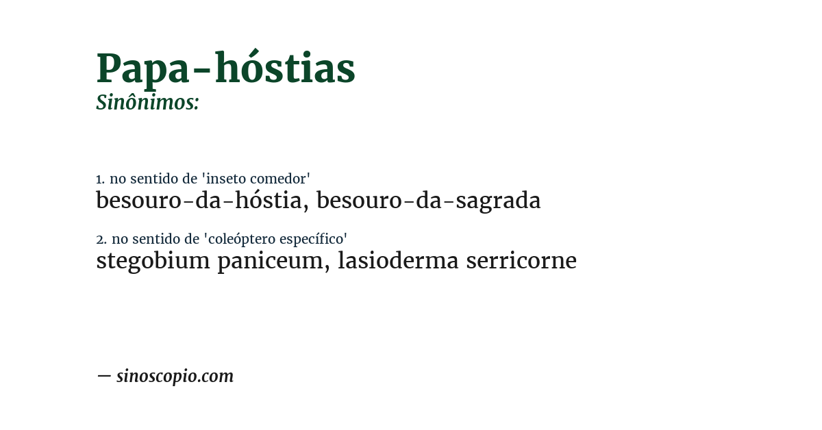 Sinônimo de papa-hóstias
