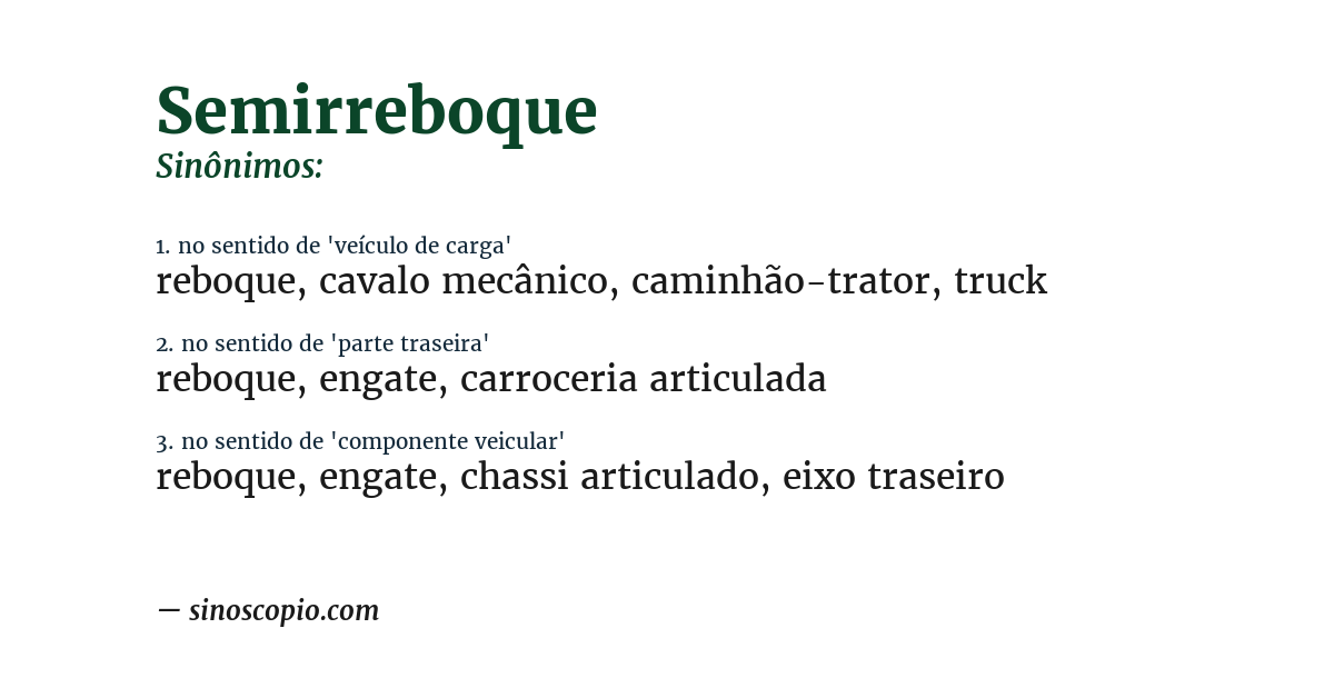 Sinônimo de semirreboque