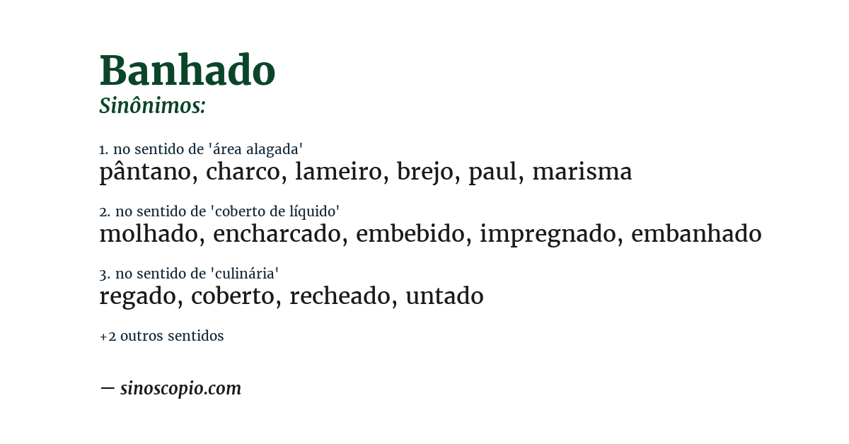 Sinônimo de banhado